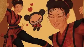 Drawing Pucca as a Hwarang in my Art Style | SpeedPaint (SAI2)
