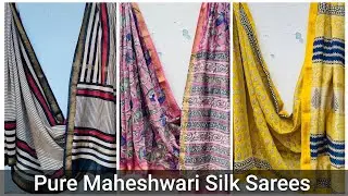 Pure Maheshwari Silk Sarees | With Blouse | Cod Available 👍 #maheshwarisarees 