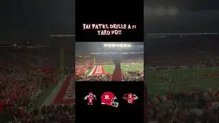 Rutgers K Jai Patel drills a 51 yard field goal vs Oregon!! Let&rsquo;s goo! Go Rutgers!! #rutgers #shorts