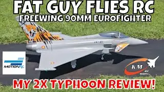 90MM FREEWING EUROFIGHTER 2X REVIEW by FGFRC #aviation #rcjets #rc