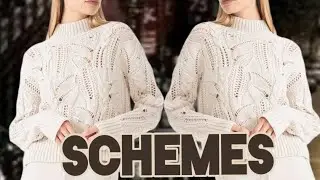 Дизайнерский джемпер от Нейкед Кешмир, схемы вязания. Designer jumper from Naked Cashmere, knitting.