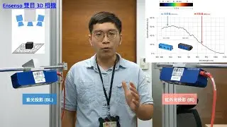 Ensenso 雙目 3D 相機的投影選項：藍光 (BL) vs 紅外光 (IR)