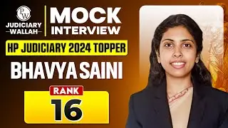 Rank 16 🔥| Bhavya Saini | Himachal Pradesh Judiciary 2024 Topper | HP Judiciary | Judiciary By PW