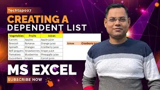 Creating a dependent list in Microsoft Excel