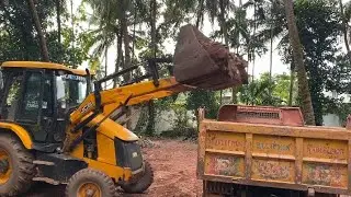 Jcb Machine Backbucket Loading Work | Old House Soil Mix Sand Loading Part 8