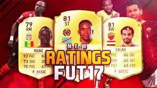 NEW FUT 17 RATINGS + FIFA 16 COMPARISON! #1 Ft. Bakambu, Salah, Mane & More!