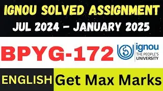 BPYG 172  solved assignment 2025 ll English Medium ll JAN25-JUL25 (@IGNOUWalaFoji )