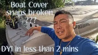 How to replace boat snaps 🛥️ boat cover needs to be fixed heavy rain ripped in multiple spots