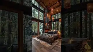 A Cozy Retreat with Floor-to-Ceiling Windows 🌲🏡