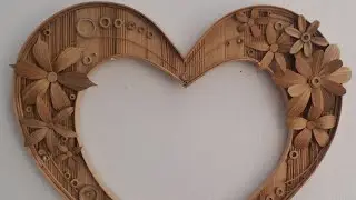 Heart photo frame 2  from bamboo (tutorial)