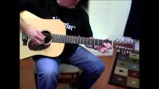 Stevie Ray Vaughan - Pride and Joy unplugged style solo with tablature