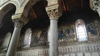 77 CUD&Oacute;W ŚWIATA - WNĘTRZE KATEDRY W MONREALE.                       #sycylia #historyl #monreale
