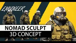 3D CONCEPT OF ENGINEER on #nomadsculpt