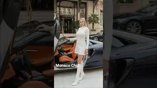 Monaco Moments: My White Hot Look & Italian Supercar ✨#shorts #luxurylifestyle #italianglamour