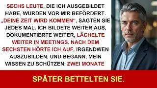 Ich trainierte 6 Leute; sie wurden über mich befördert – dann stoppte ich. 2 Monate später: Betteln.