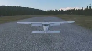 Cessna 182 Sky lane landing Moore Creek Alaska, gravel strip (99AK) X-Plane 12
