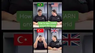 How to sign #LEARN in #BSL #TiD #Libras and #ASL | #deafworld #signlanguage @intersignuniversity