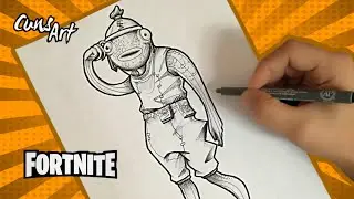 COMO DIBUJAR LA SKIN PALITO DE PESCADO | FORTNITE | how to draw fishtick skin