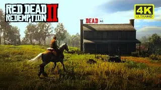 Unexpected Encounter in Red Dead Redemption 2 | Exploring the Map & Saving a Wounded Man 4k