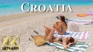 Beach Walk 4K Croatia | Walking along Primosten Coast with Olivia