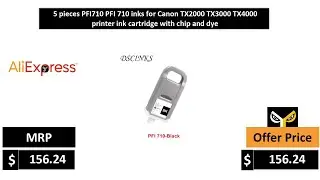 5 pieces PFI710 PFI 710 inks for Canon TX2000 TX3000 TX4000 printer ink cartridge with chip and dye
