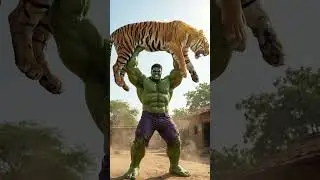 Hulk Vs Tiger! Basanti Ko Bachaya 🐯❤ #Hulk #Tiger #AnimalLove #SaveAnimals #DesiHulk #Shorts