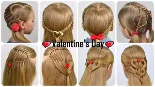 8 КРАСИВЫХ причесок на День Святого Валентина 💕 2019 Valentine's Day Hairstyles 💕