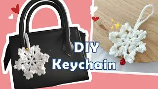 How to Crochet a Snowflake | Snowflake Tutorial | DIY Keychain