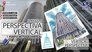 Vertical perspective, sketch looking up.