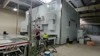 wooden door Polyurethane paint automatic spray painting line with vertical oven