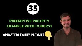 Preemptive priority scheduling algorithm with IO burst example in operating system