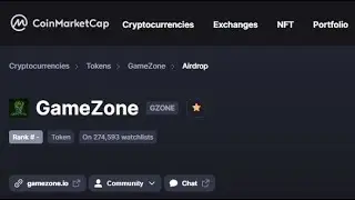Gamezone Airdrop Coinmarketcap