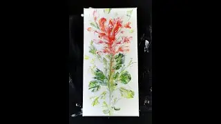 (239) How to paint an abstract flower with a mallet
