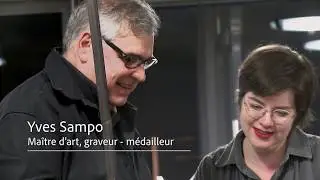 Yves Sampo, graveur-médailleur, Maître d'art 2019 & son Élève, Claire Narboni