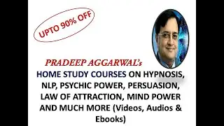 UPTO 90% OFF - HOME STUDY COURSES ON HYPNOSIS,NLP, PSYCHIC POWER, PERSUASION, LAW OF ATTRACTION