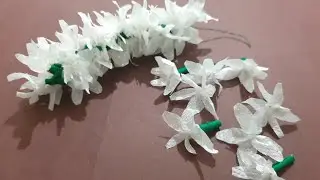How to make beautiful jasmine flower using tissue paper | Paper Craft | Crafty Manoo