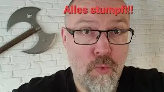 Abnutzung der Schärfe nach 1/2 Jahr an einem Kundenmesser 20/20 Allin-Schliff