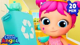 Jill Is The Recycling Queen♻️ Little Angel +More Nursery Rhymes and Kids Songs | Bingo and Baby John