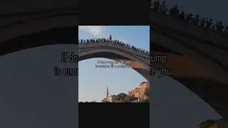 Bosnian legend: jumping off the Mostar Bridge is how a boy becomes a man in Mostar #mostar