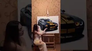 Dodge challenger 3d drawing I phone #art #sketch #drawing #shorts #iphone