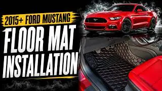 2015+ Ford Mustang Kustom Interior Honeycomb Leather Floor Mat Installation! @jakecupz