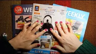 ASMR | Exceptionally Crinkly Aldi Sales Circular Whisper & Gum Chewing! Lighthearted Chat 😊