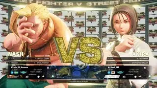 Nash vs Akira in Rank Match | Street Fighter V Champion Edition | 2K 60Fps Gameplay