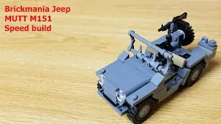 Brickmania Jeep, MUTT M151 - 1/4 Ton 4x4 Utility Truck Speed build, Custom Military Lego