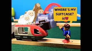 🚂🎒😱 OH NO! I forgot my case! A Funny BRIO Train Adventure! 🐑✨