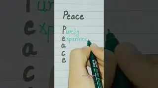 Peace in life is very important - Writing peace #shorts #viral #trending #peace