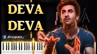 ♫ DEVA DEVA (Brahmastra) || 🎹 Piano Tutorial + Sheet Music (with English Notes) + MIDI