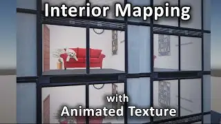 Interior Mapping with Animated Texture and Furniture Plane - Unity Shader Graph tutorial