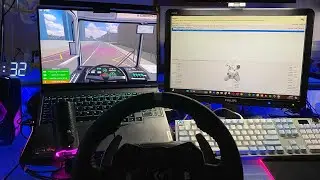 Playing OneSkyVed's Trolleybuses Place with a steering wheel