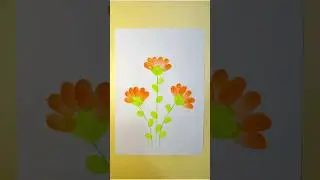 Fingerprint Flower 🌼 #art #shorts #ytshorts #diy